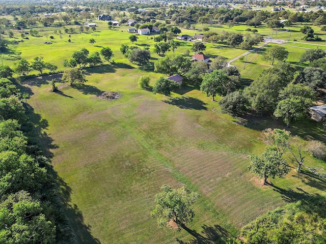 aerial view featuring a rural view