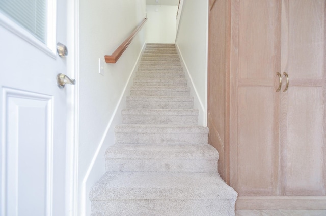 view of stairway