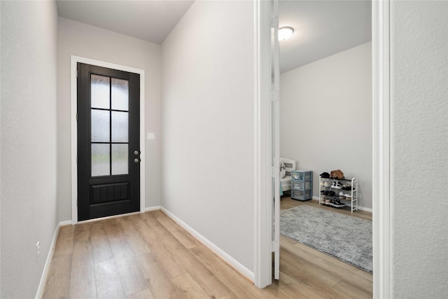 entryway featuring light wood-type flooring