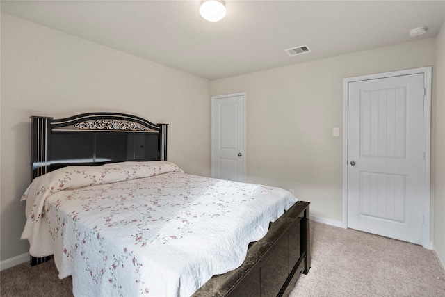 bedroom with carpet floors