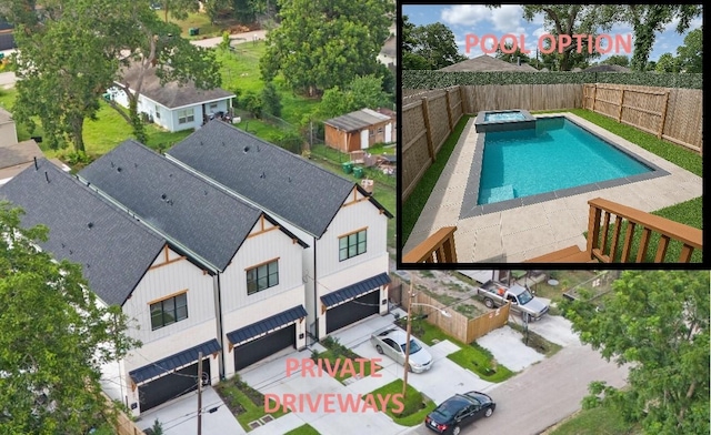 501 E 39th St, Houston, TX 77022 - drone / aerial view of a pool area