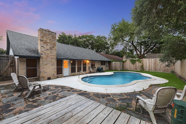 22403 Elsinore Dr, Katy, TX 77450 - view of pool featuring a fenced backyard and a patio