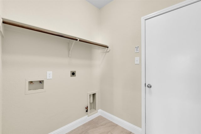 laundry area with gas dryer hookup, washer hookup, and electric dryer hookup