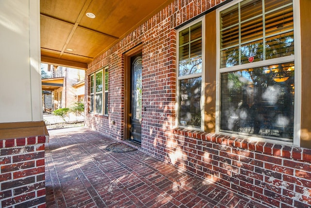 view of patio with covered porch