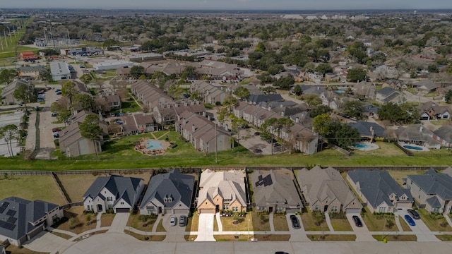 aerial view featuring a residential view