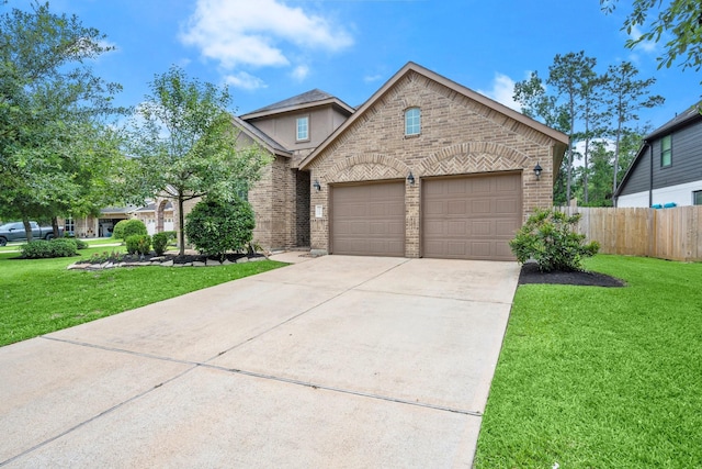 114 Kohen Ct, Montgomery, TX 77316 - view of front of property featuring brick siding, driveway, an attached garage, and stucco siding