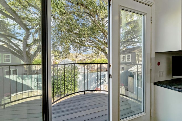 view of doorway to outside