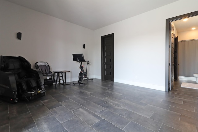 sitting room with baseboards