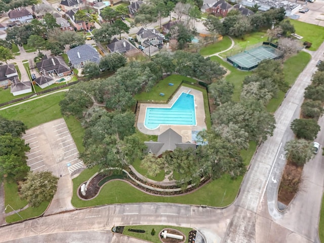 bird's eye view featuring a residential view