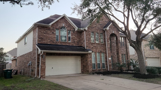 view of front facade with a garage