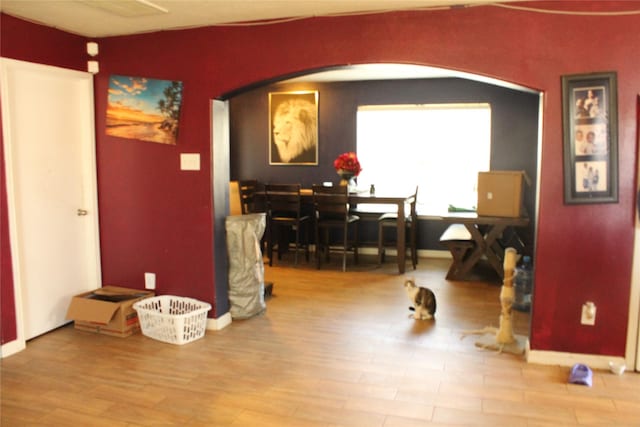 dining room featuring hardwood / wood-style flooring