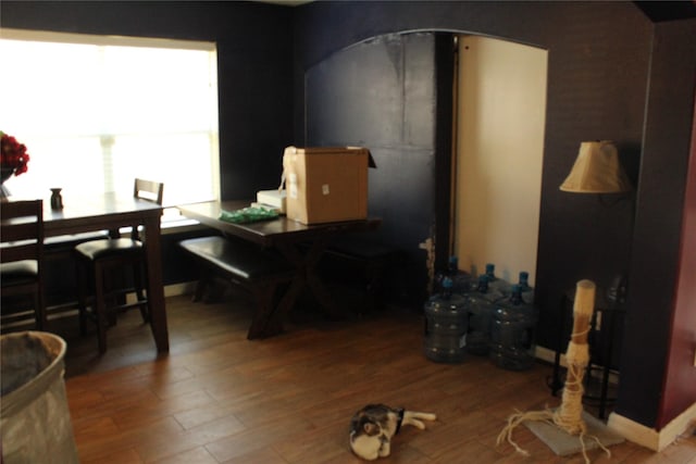 dining room featuring wood-type flooring