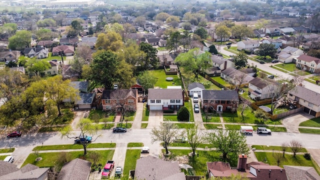 aerial view with a residential view