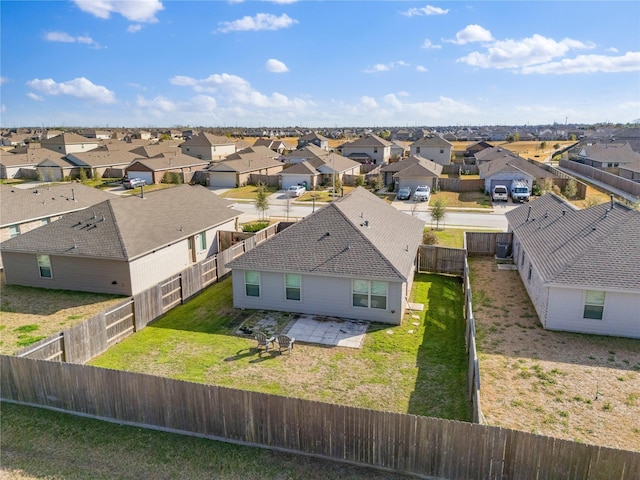 bird's eye view featuring a residential view