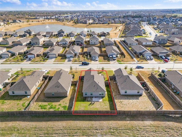 bird's eye view with a residential view