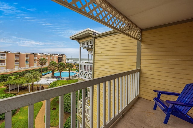 view of balcony