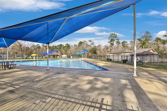 view of pool featuring a patio area