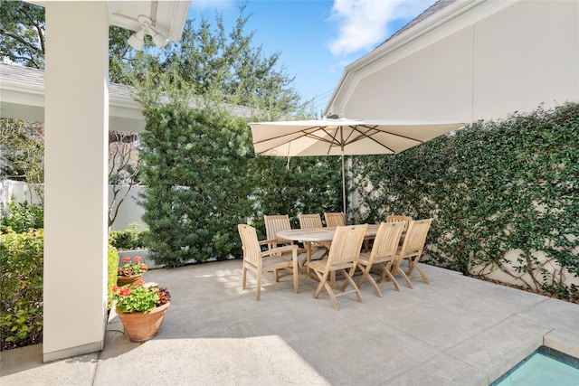 view of patio / terrace with outdoor dining area