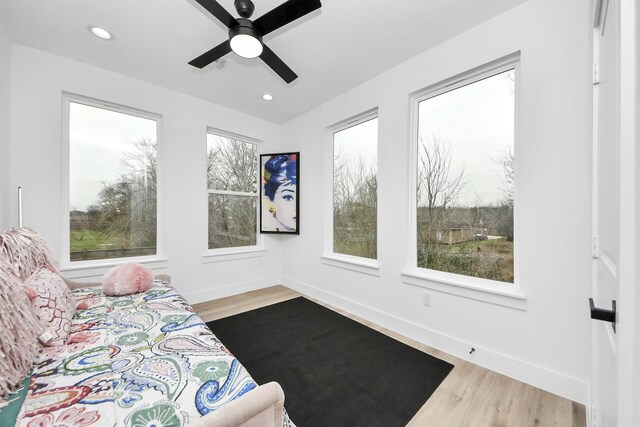 9026 Scott St, Houston, TX 77051 - bedroom featuring recessed lighting, multiple windows, and wood finished floors