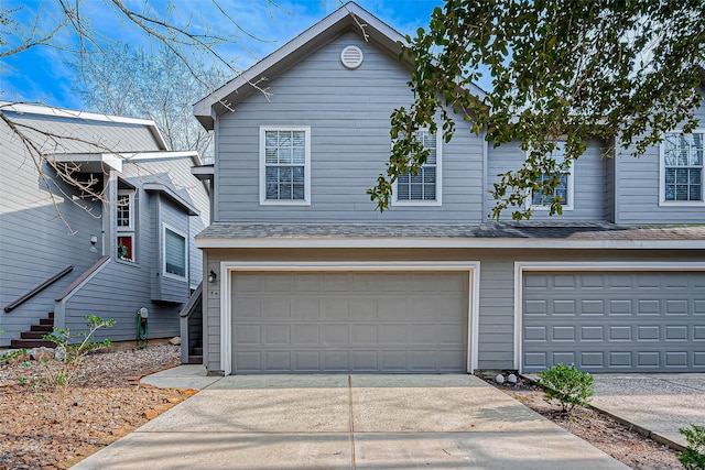 view of property with a garage