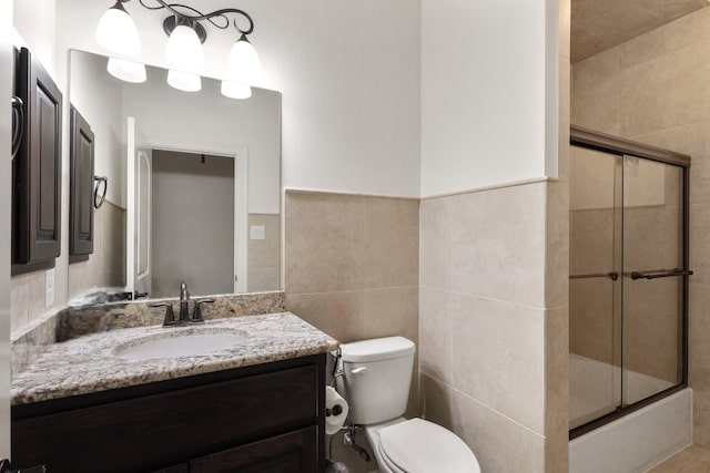 18111 Dockside Landing Dr, Cypress, TX 77433 - full bathroom with tile walls, toilet, and vanity