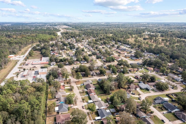 aerial view with a residential view