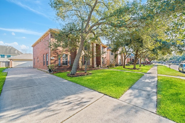 view of front of house with a front yard