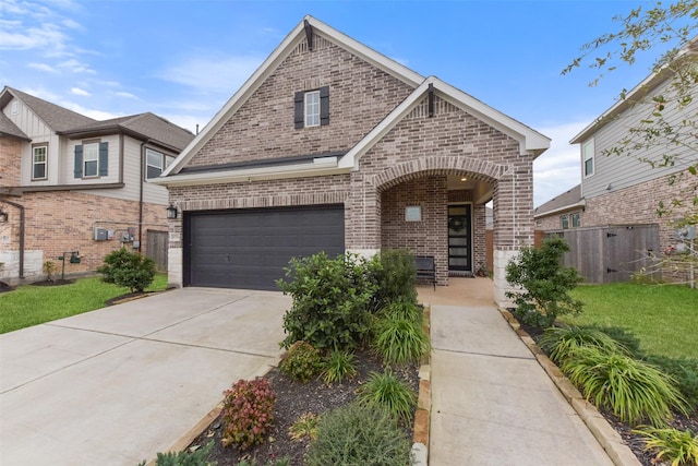 view of property with a garage