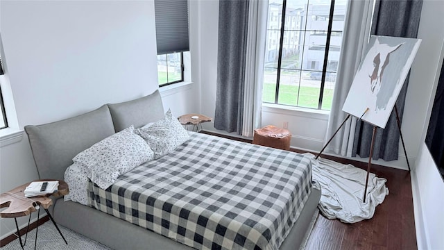 bedroom featuring hardwood / wood-style floors