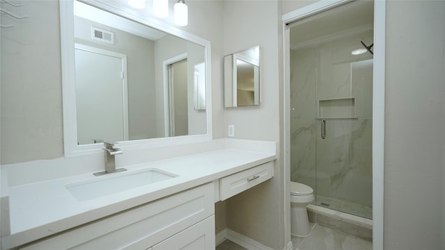 2300 Augusta Dr Unit 22, Houston, TX 77057 - bathroom featuring toilet, vanity, and a marble finish shower