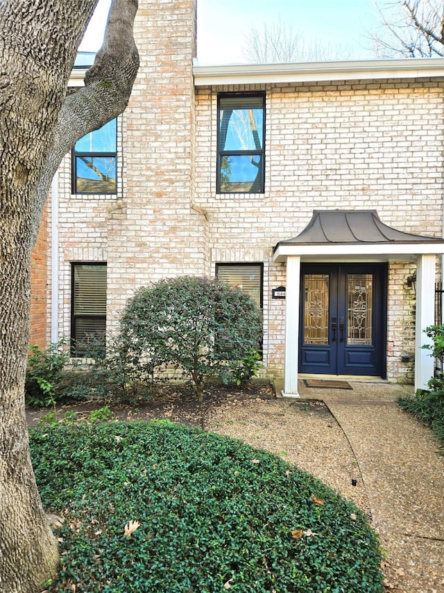 exterior space featuring french doors