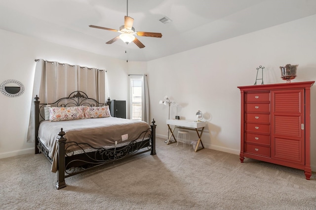 9518 Brannok Ln, Tomball, TX 77375 - bedroom featuring carpet floors, baseboards, and ceiling fan