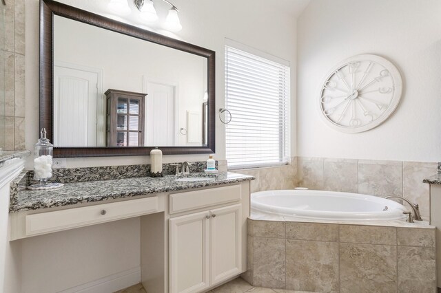 9518 Brannok Ln, Tomball, TX 77375 - full bathroom with a bath, vanity, and plenty of natural light