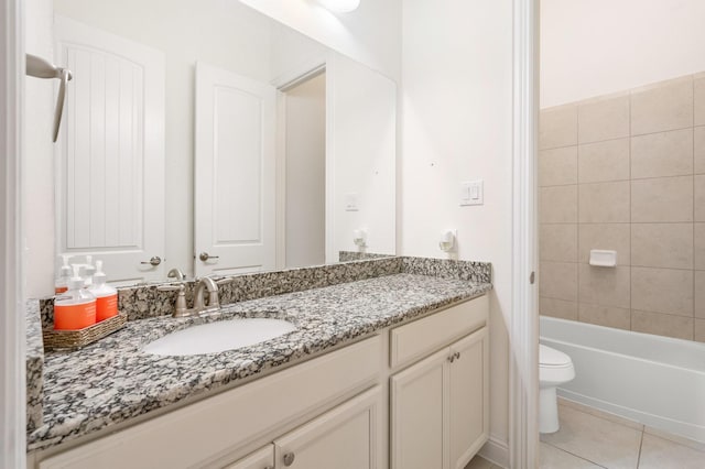 9518 Brannok Ln, Tomball, TX 77375 - full bath with vanity, toilet, and tile patterned floors