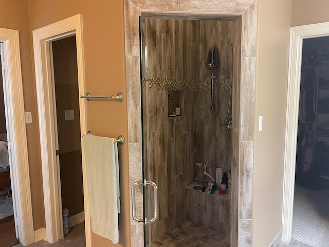 bathroom with walk in shower