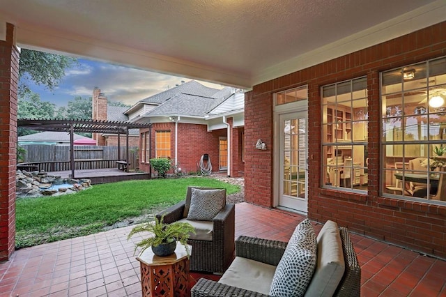 view of patio / terrace with a pergola