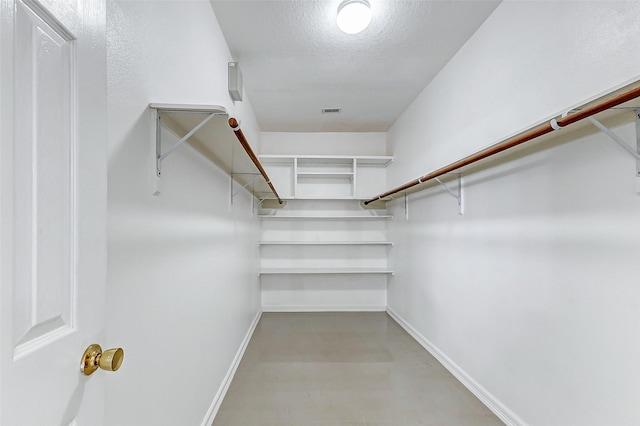 view of walk in closet