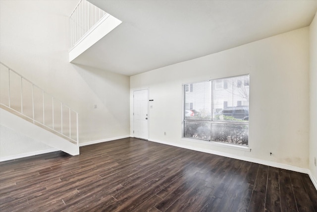 entrance foyer featuring dark wood-type flooring