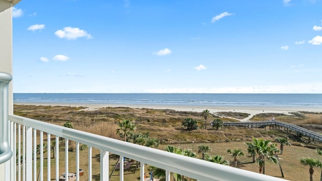 property view of water with a view of the beach