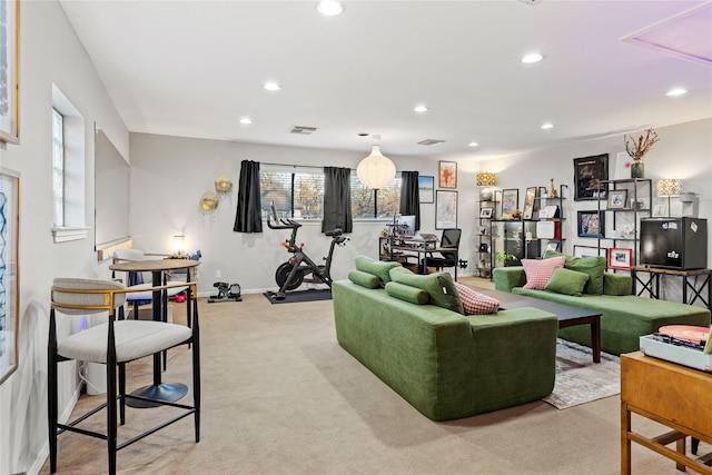 view of carpeted living room