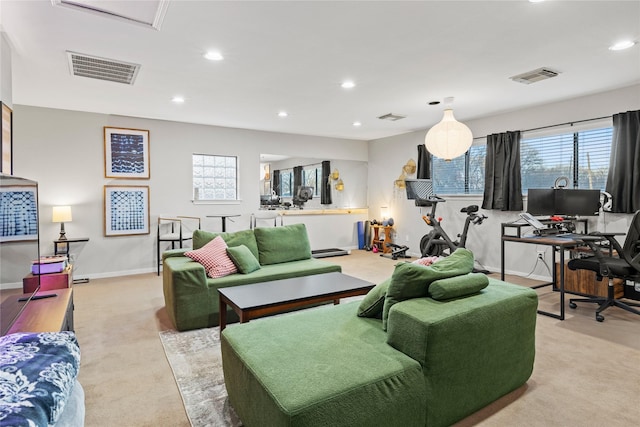 view of carpeted living room