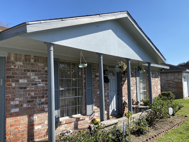 exterior space with a porch