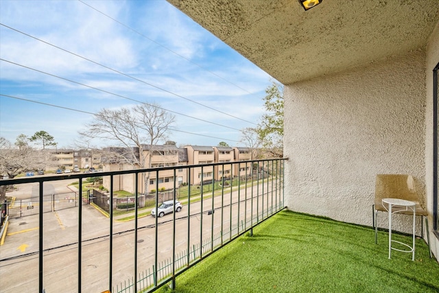 balcony with a residential view