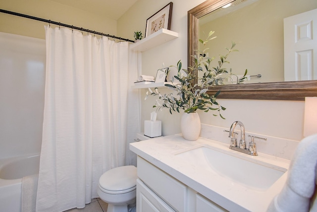 full bath with toilet and vanity