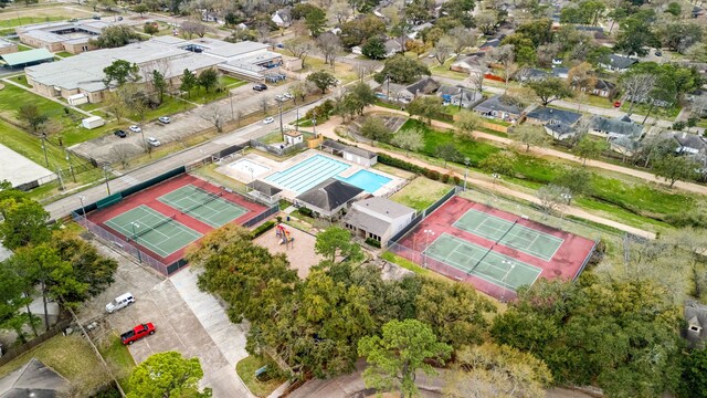 aerial view with a residential view