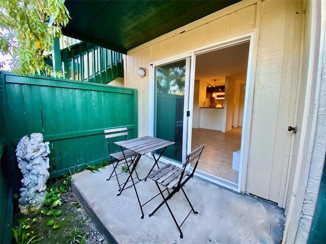 view of patio / terrace with fence