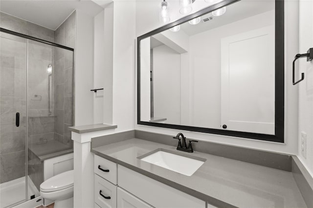 32626 Fly Fish Way, Fulshear, TX 77441 - full bathroom featuring toilet, vanity, and a stall shower