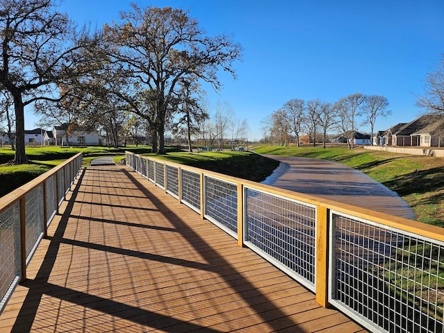 32626 Fly Fish Way, Fulshear, TX 77441 - wooden terrace featuring a residential view and a yard