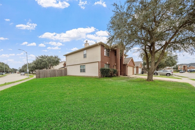 view of property exterior featuring a yard