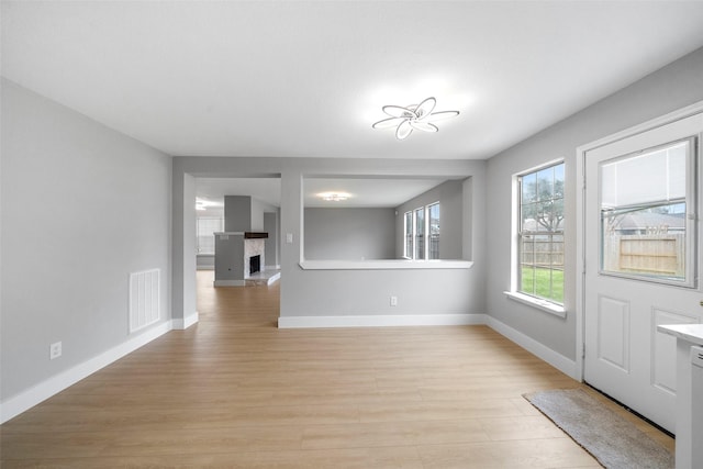 interior space with light wood-type flooring